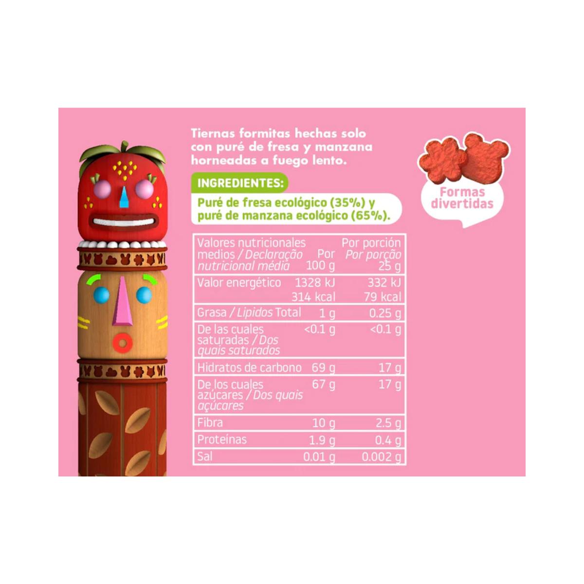 PACK OF 3 ECO Strawberry and Apple Snacks 25 g, Triboo