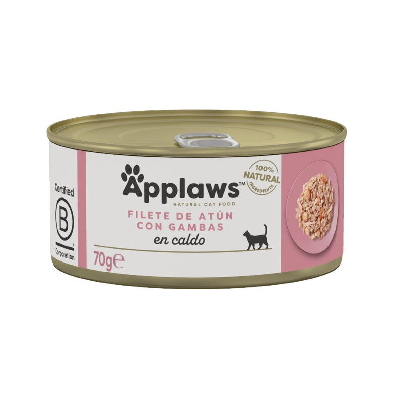Applaws Cat Latta Tonno e gamberetti 70 g Cibo umido per gatti naturale senza cereali