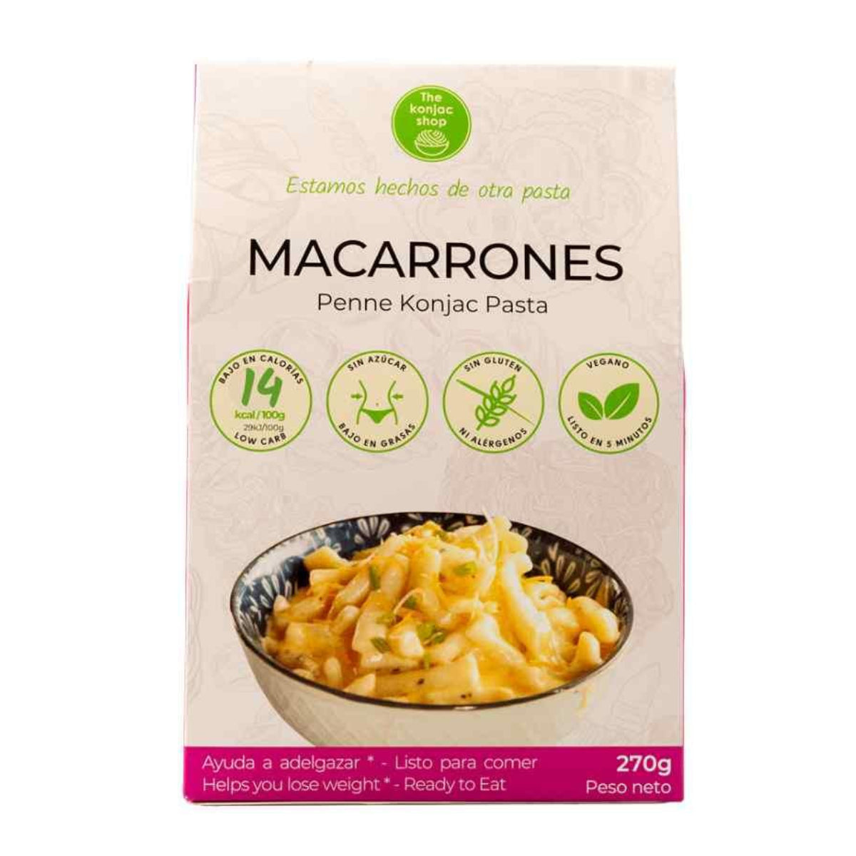 Konjac-macaroni The Konjac Shop 270 g