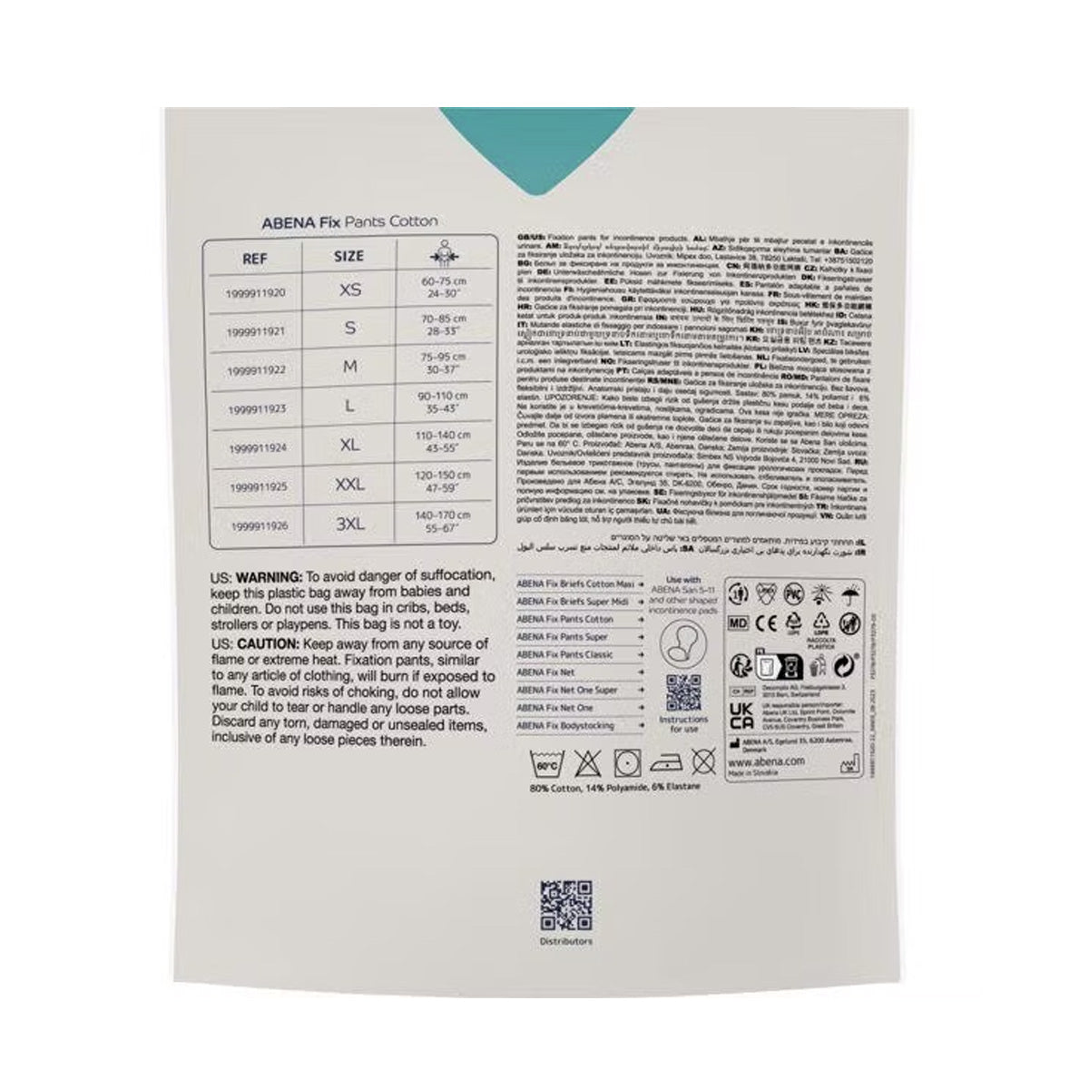 Fix Pants Cotton incontinence Abena taille 3XL 3 unités