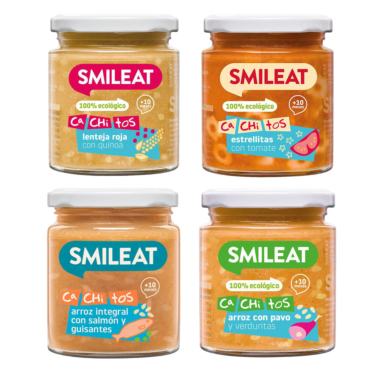 Zestaw słoiczków z ekologicznymi posiłkami Smileat 4 szt. po 230 g