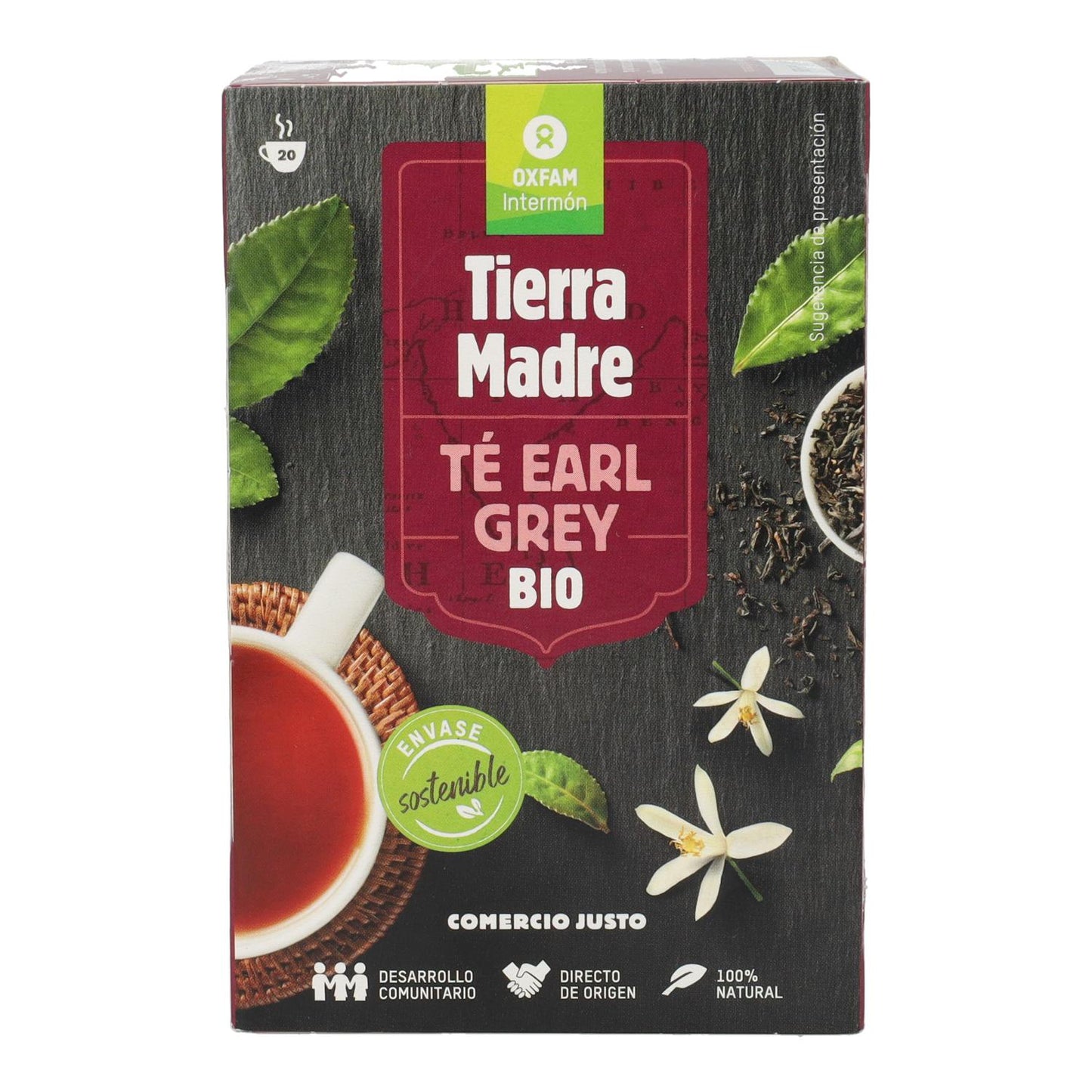 Fair Trade Organic Earl Grey Black Tea  Tierra Madre Oxfam Intermón 40 g
