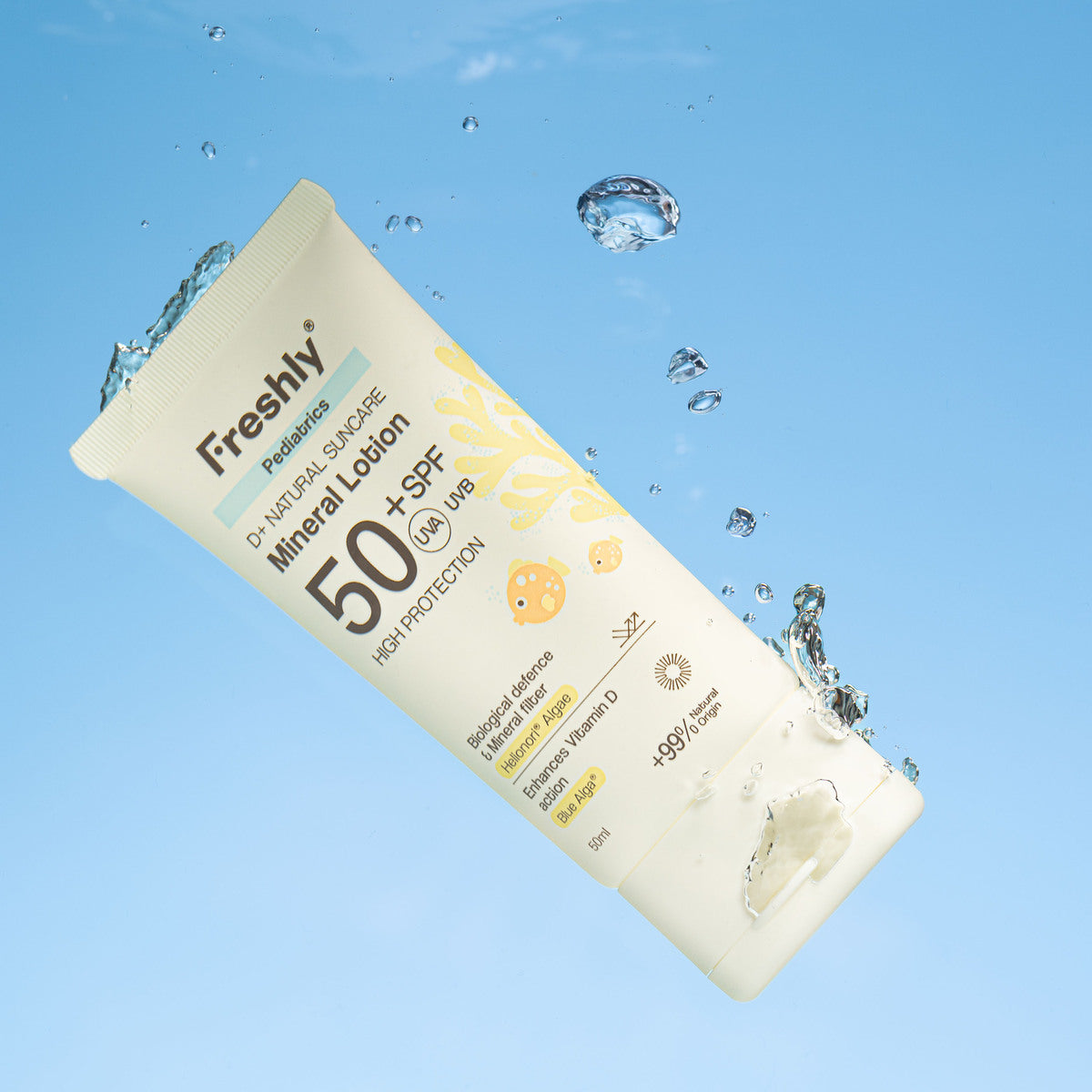 Pediatrics D+ Natural Suncare Mineral Lotion SPF50 Freshly Cosmetics 50 ml