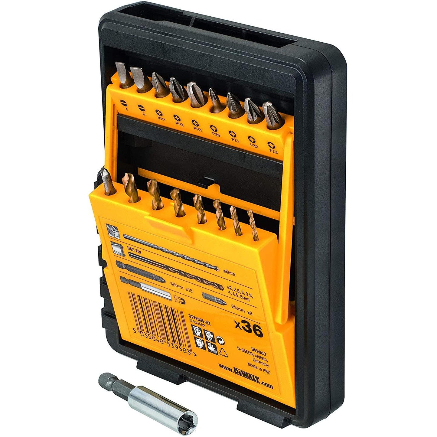 36-delars set för skruvning och borrning DEWALT DT71565-QZ