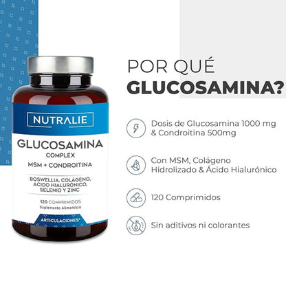 Nutralie Glucosamin-Komplex + MSN + Chondroitin für die Gelenke 120 Tabletten