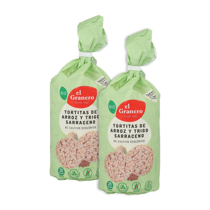 Pack of 2x Rice Cakes with Buckwheat El Granero, 100g