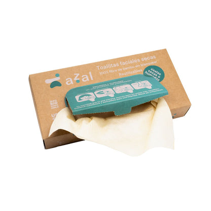 Azal Dry Bamboo Wipes. Multipurpose & Reusable. 20x22. 50 pcs. 50 gsm