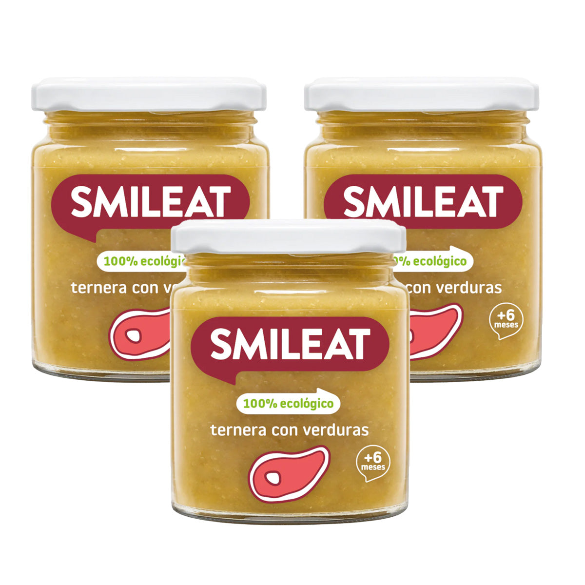 PROMO 3x Pot BIO veau et légumes +6 mois Smileat 230 g