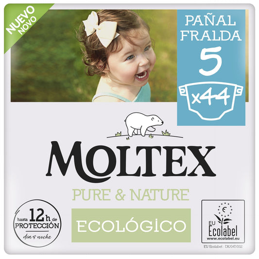 Pañales Moltex Pure & Nature T5 (13-18 kg), 44 Uds
