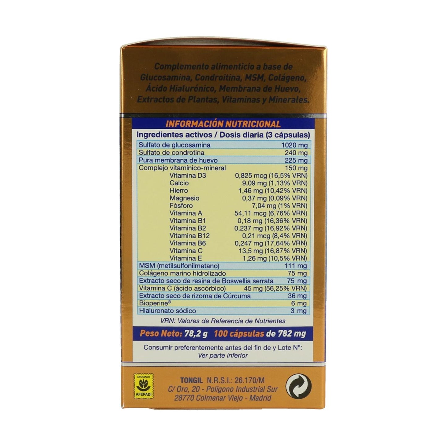 Pack of 2x Nivelflex Tongil 782 mg 100 capsules