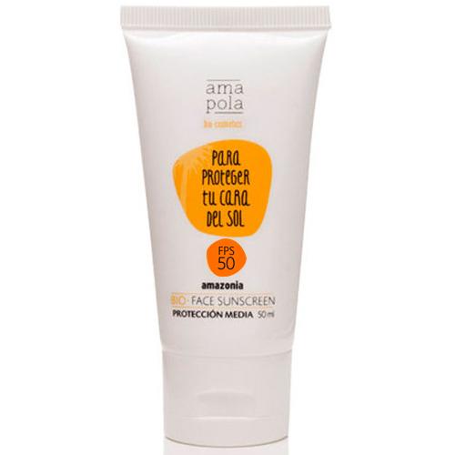 Solskyddsmedel för ansiktet SPF 50 Amazonia Amapola 50 ml