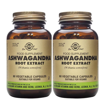 Pakket 2 x Ashwagandha 60 plantaardige capsules