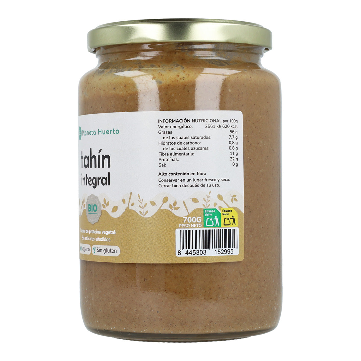 Förpackning med 6x fullkornstahin ECO Planeta Huerto 700 g