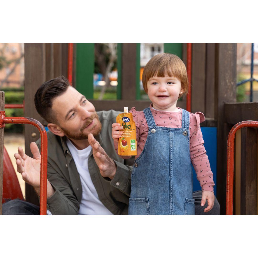 Beutel mit Apfel, Banane und Karotte, 100 % Bio, 100 g – Hero Solo