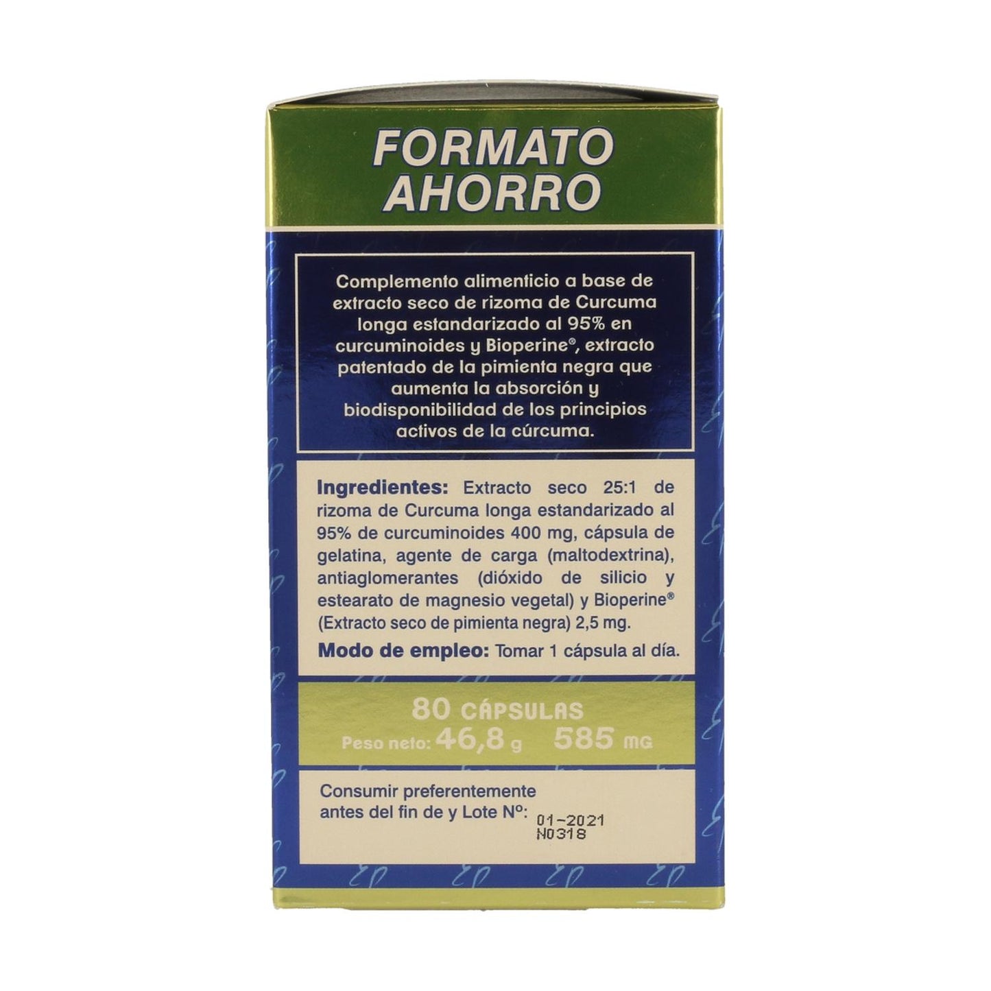 Confezione 2x Stato puro Curcuma Tongil Formato risparmio 80 capsule