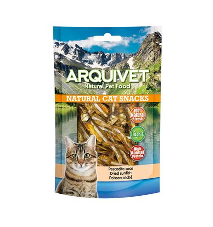 Pesce secco Arquivet 50 g Snack naturale per gatti