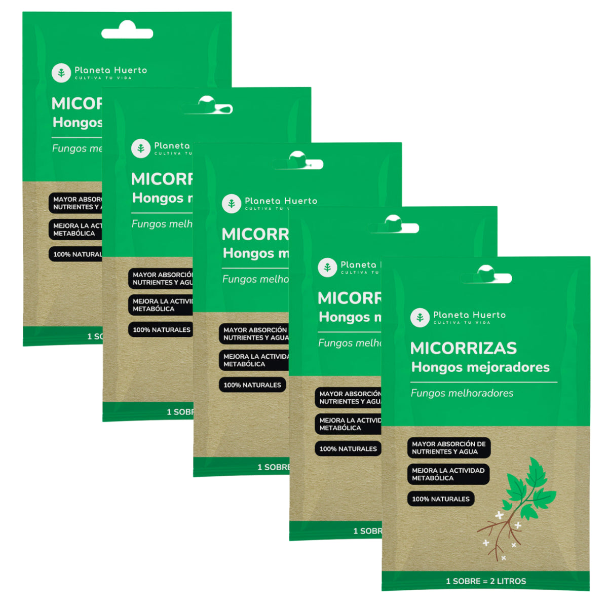 Pack Mycorhizes Planeta Huerto 5 unités pour 10 l
