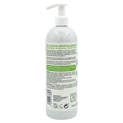 Gel douche revitalisant citron et aloès bio Naturabio 740 ml