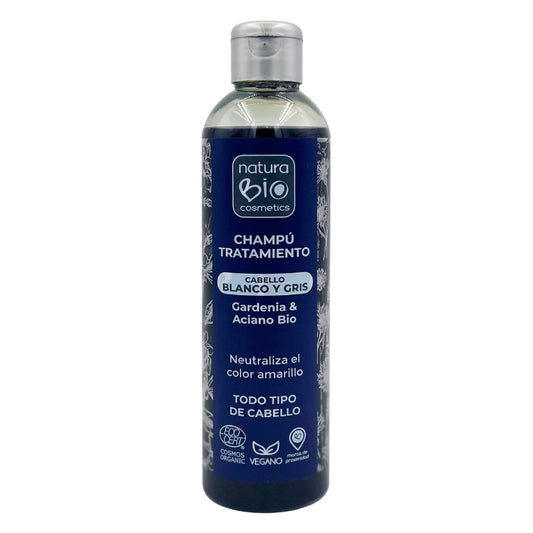 Shampoo trattamento capelli bianchi e grigi gardenia & fiordaliso Bio 250 ml NaturaBIO
