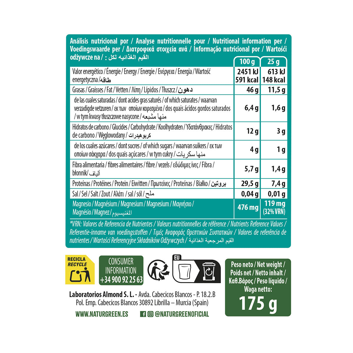 Mélange de graines SmartMix Protein Bio NaturGreen 175 g