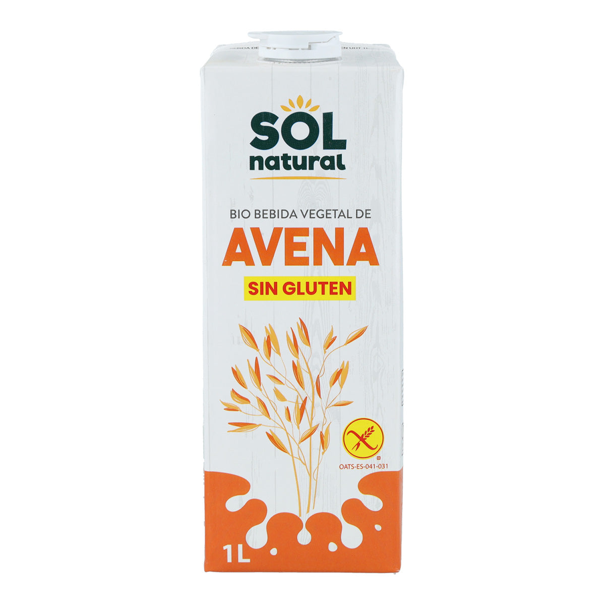 Pack of 4x Sol Natural Organic Gluten-Free Oat Drink 1 L