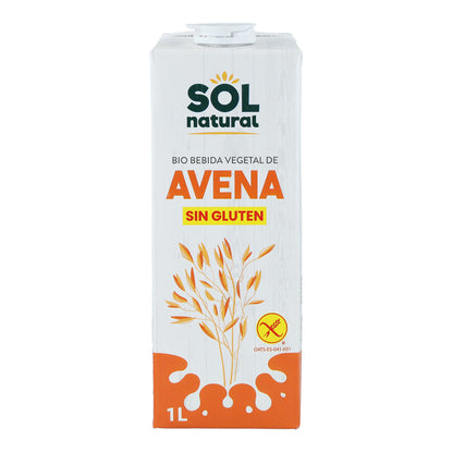 Pack of 4x Sol Natural Organic Gluten-Free Oat Drink 1 L