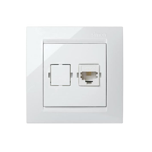 Simon 15 telefoonaansluiting Wit