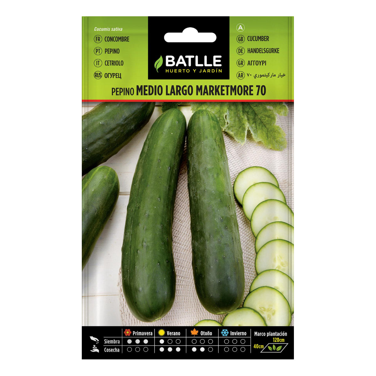 Gurksfrön Marketmore 70 1/2 långa Batlle