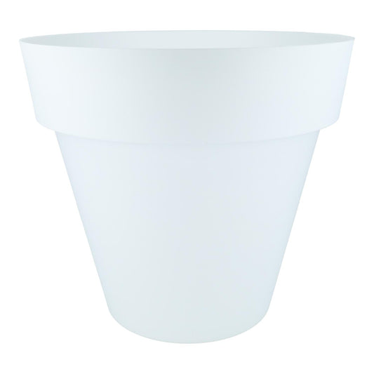 Witte bloempot  D 18 x 15