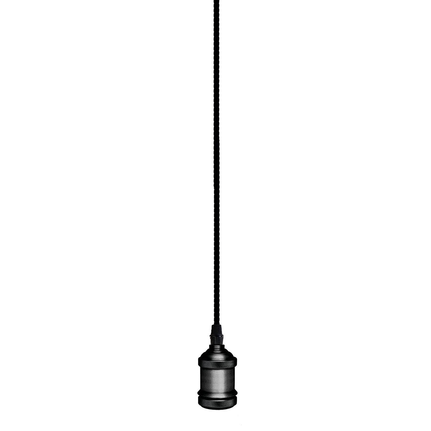 Vintage Black Pearl Lampenfassung mit 1 m Textilkabel E27 Garza Lighting