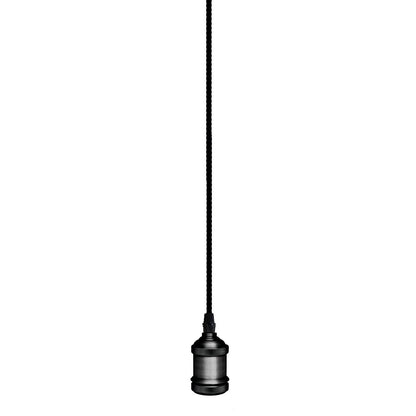 Vintage Black Pearl Lampenfassung mit 1 m Textilkabel E27 Garza Lighting