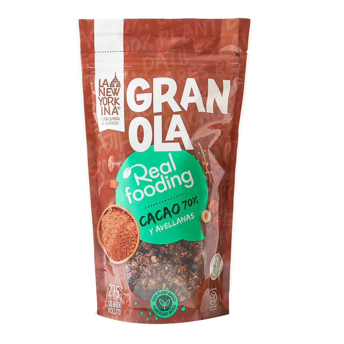 Granola Realfooding Kakao 70% La Newyorkina 275 g