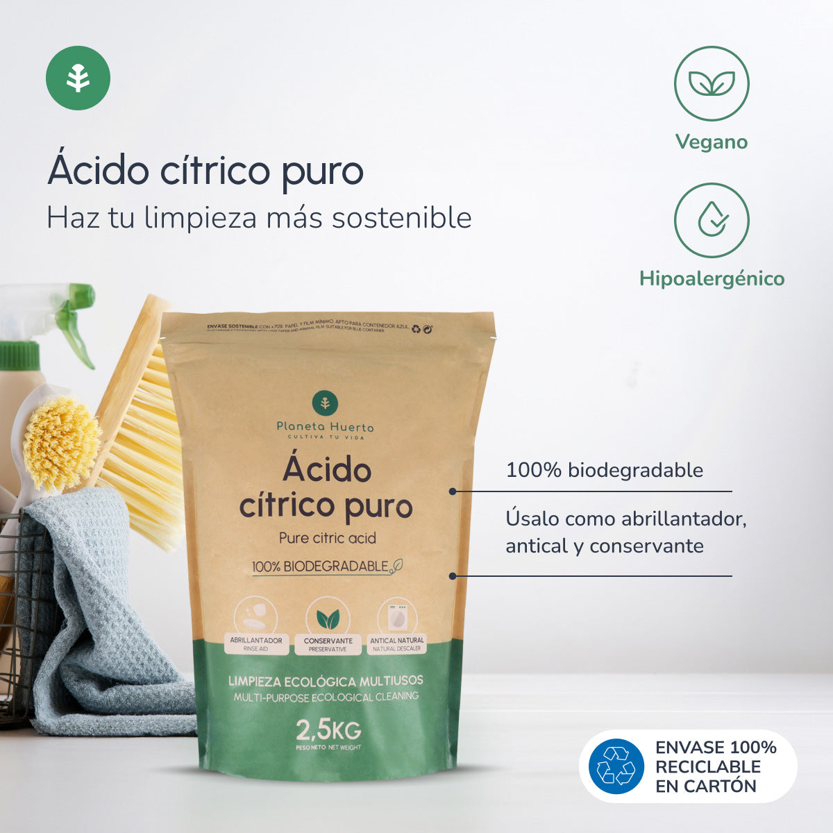 Acido citrico Planeta Huerto 2,5 Kg
