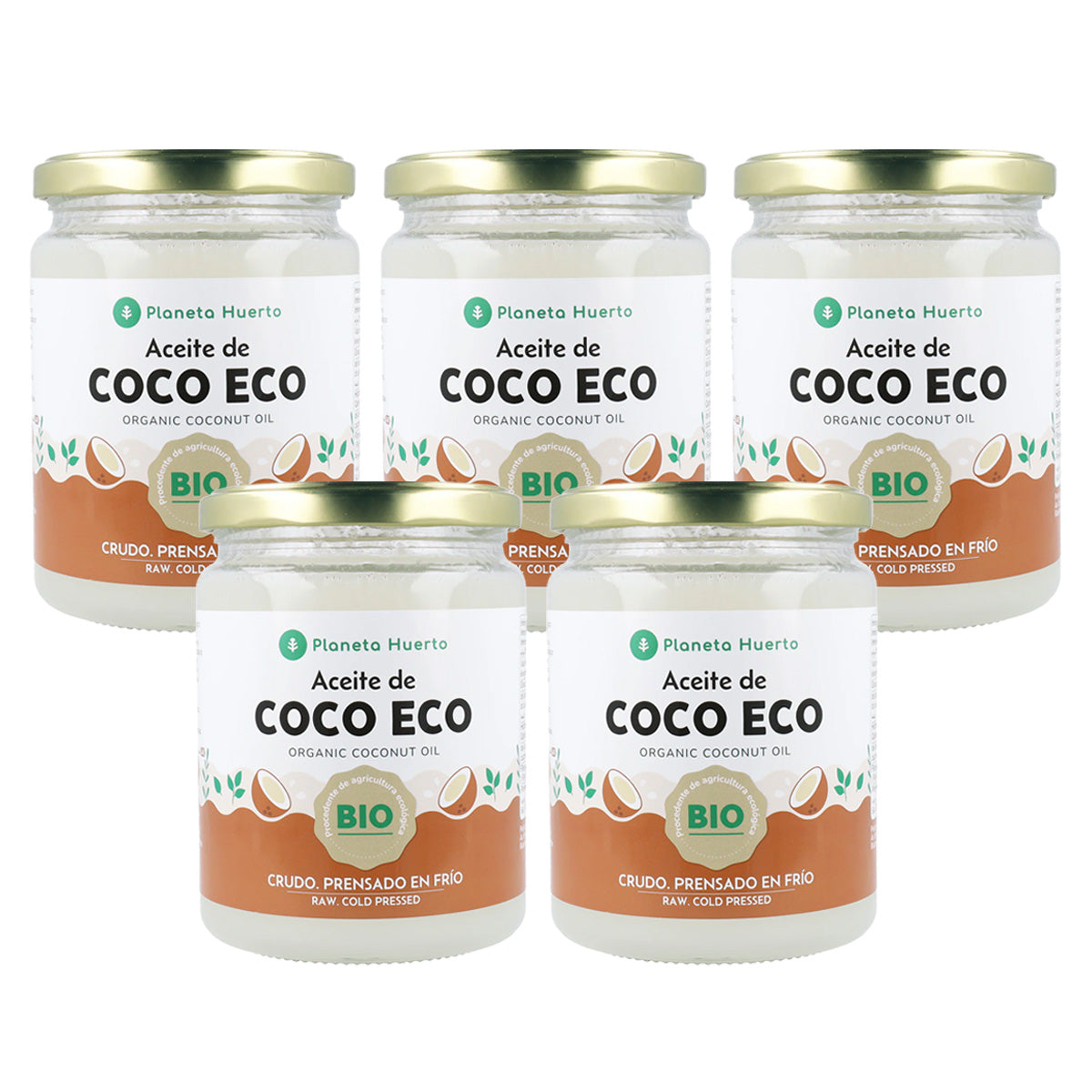 Zestaw 5x olej kokosowy ECO Planeta Huerto 430 ml
