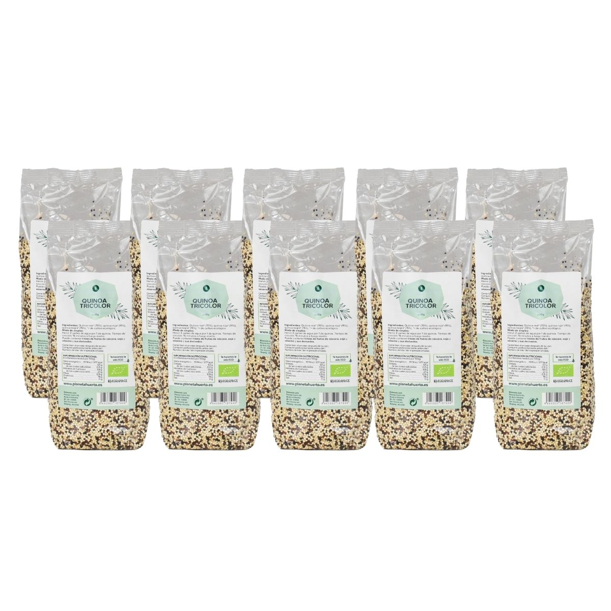 10-pack tricolor quinoa ECO Planeta Huerto 500 g
