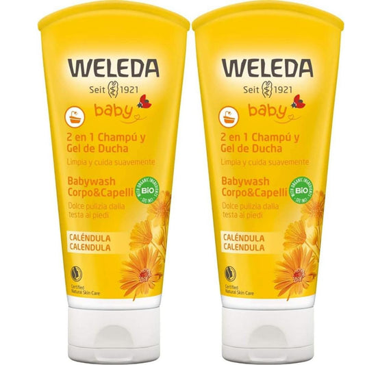 Aktionspackung 2x Weleda Calendula Baby-Shampoo & Duschgel 200 ml