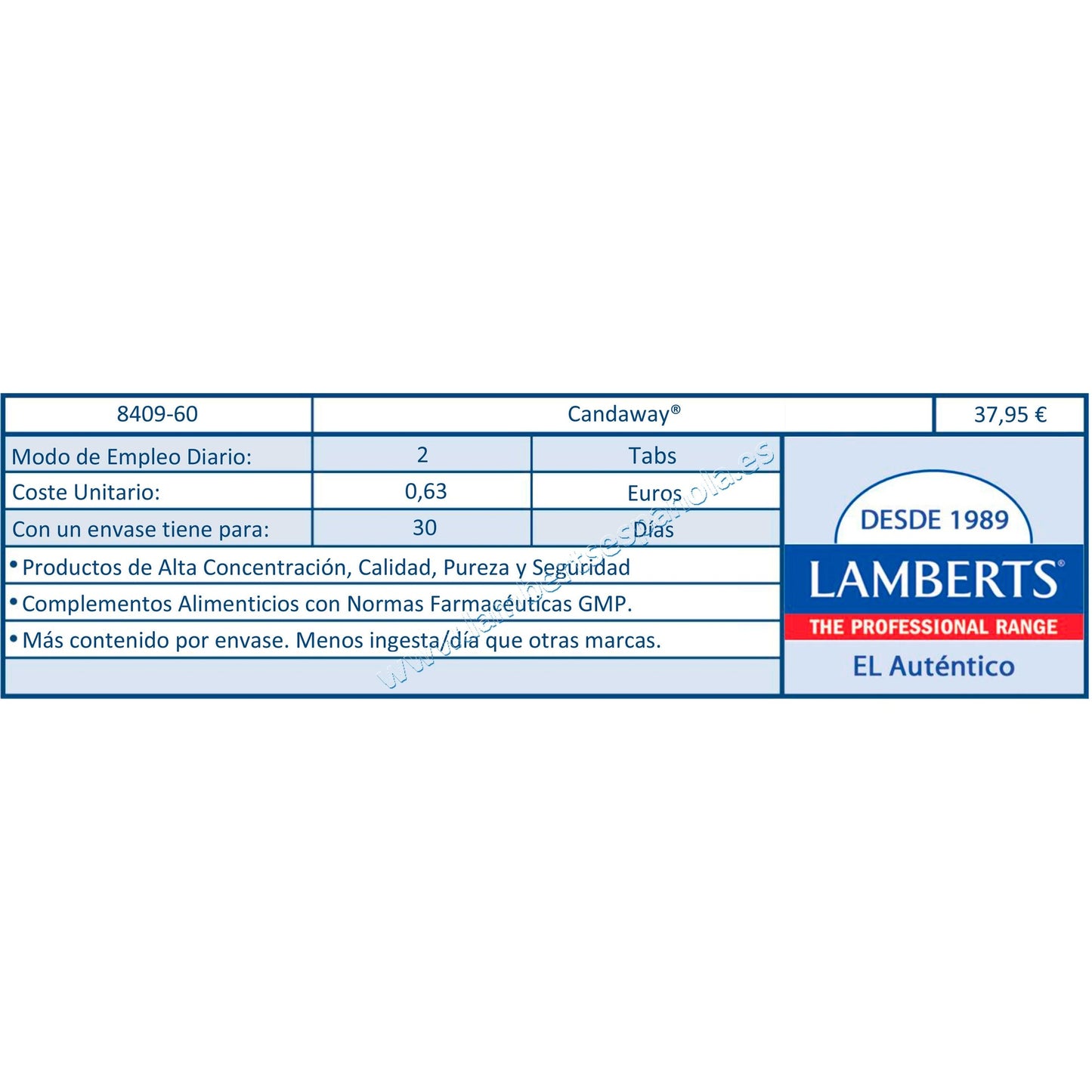 Candaway Lamberts 60 tablets