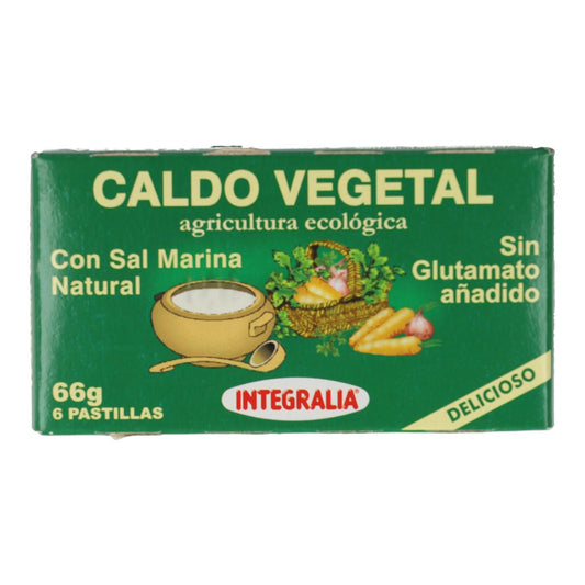 Brodo vegetale Eco con sale marino 6 cubetti da 11 g Integralia