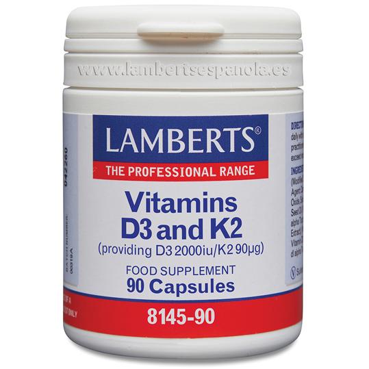 Vitamina D3 2000 UI e K2 90 µg, Lamberts