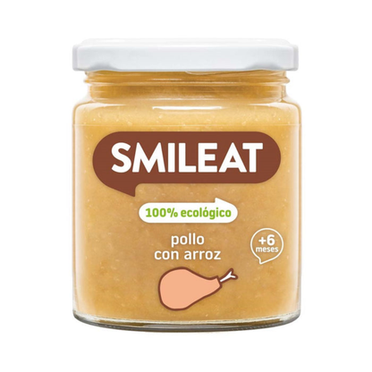 Petit pot BIO poulet et riz +6 mois Smileat, 230 g