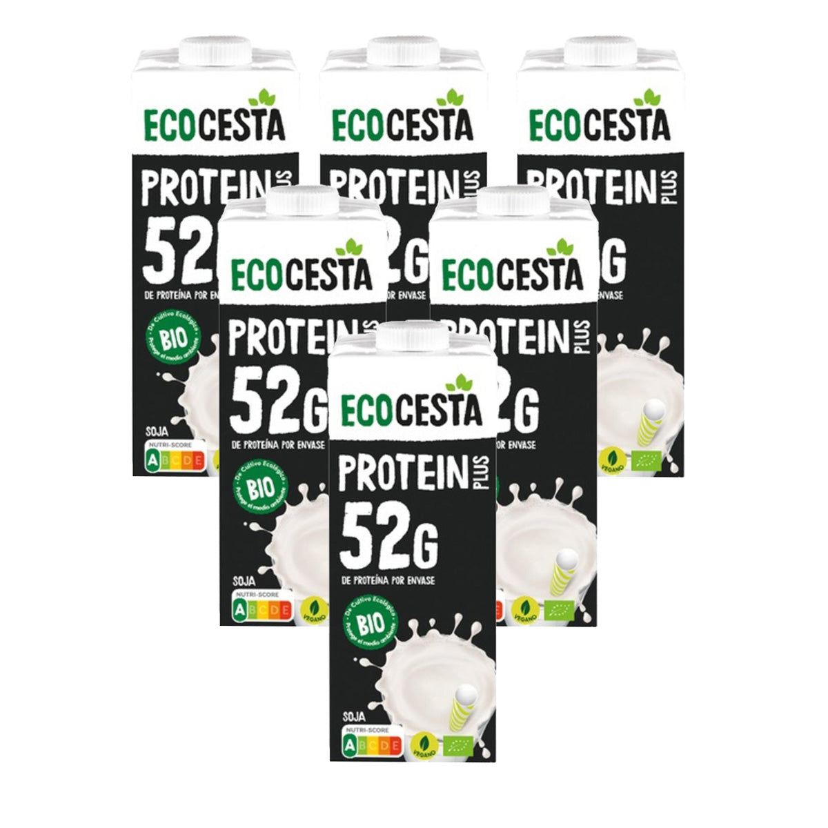 Pack of 6x Organic Ecocesta Protein Plus Vegetable Drink 1L.