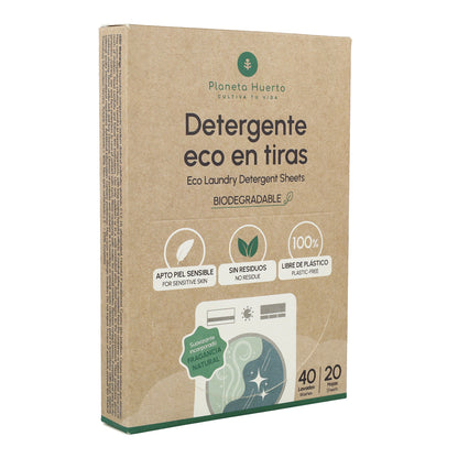 Pack of 2 Planeta Huerto eco-friendly detergent and fabric softener strips, 80 washes
