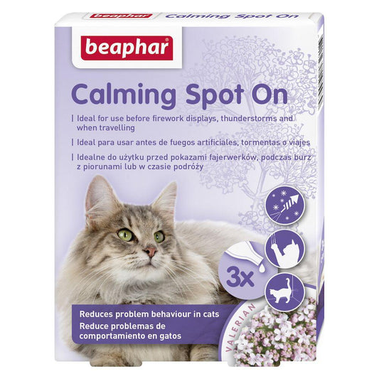 Beaphar Calming Spot On Soothing Pipettes for Cats 3x0.4 ml