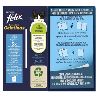 FELIX Sensations uczta z morza Żelki Multipack 12 x 85 g
