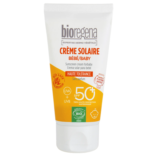 Crème solaire pour bébés SPF 50+ hypoallergénique Bioregena 40 ml