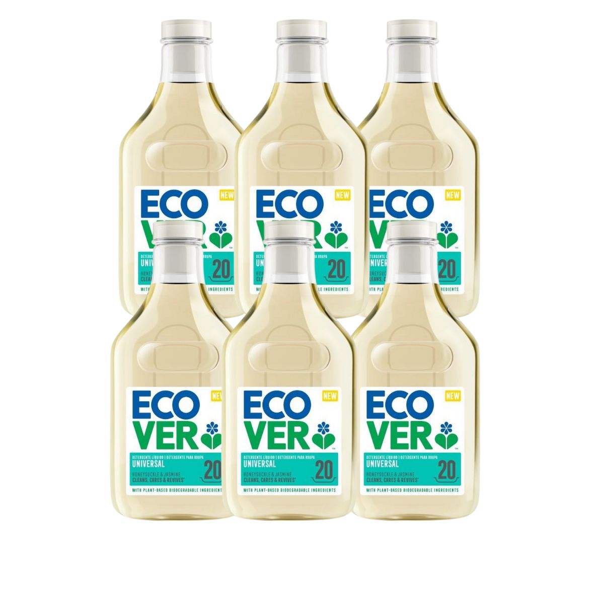 Pack of 6 Ecover Universal Liquid Detergent 1 L
