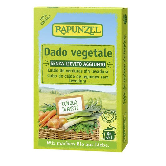 Dado vegetale senza lievito Rapunzel 84 g (9 pezzi da 8 g)