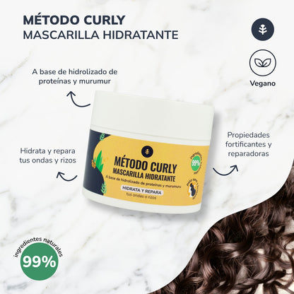 Curly Method Pack: schampo, mask och inpackning Planeta Huerto