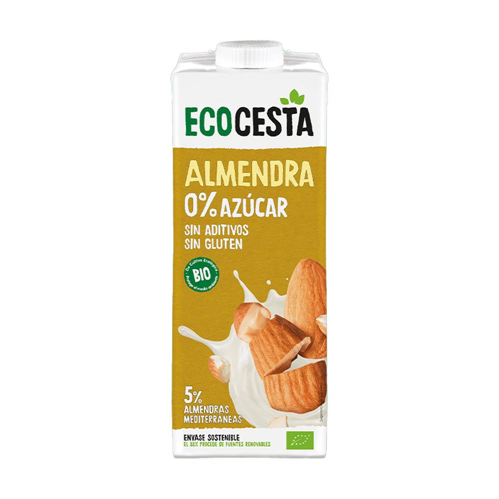 Bevanda vegetale di mandorle 0% zucchero biologico, 1L Ecocesta