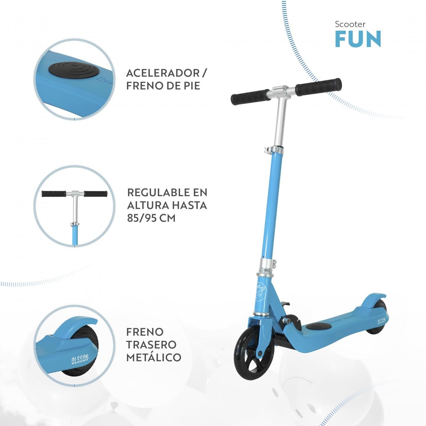 Trottinette électrique Olsson Fun bleue